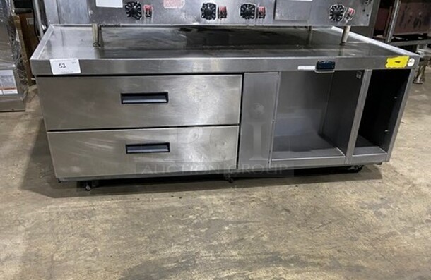NICE! Delfield Refrigerated 2 Drawer Chef Base! With Additional Storage Space Underneath! All Stainless Steel! On Casters! 115V 1 Phase! Model: 17C52P SN: 1703150002864! - Image 1 of 8