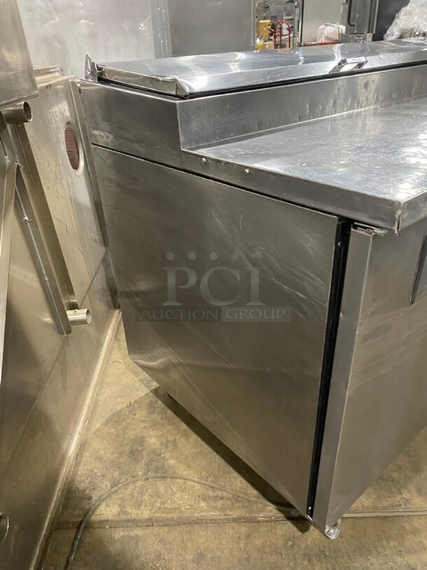 True Commercial Refrigerated Pizza Prep Table! With 2 Door Storage Space Underneath! All Stainless Steel! On Casters! Model: TPP67 SN:9419953 115V 1PH  - Image 2 of 9