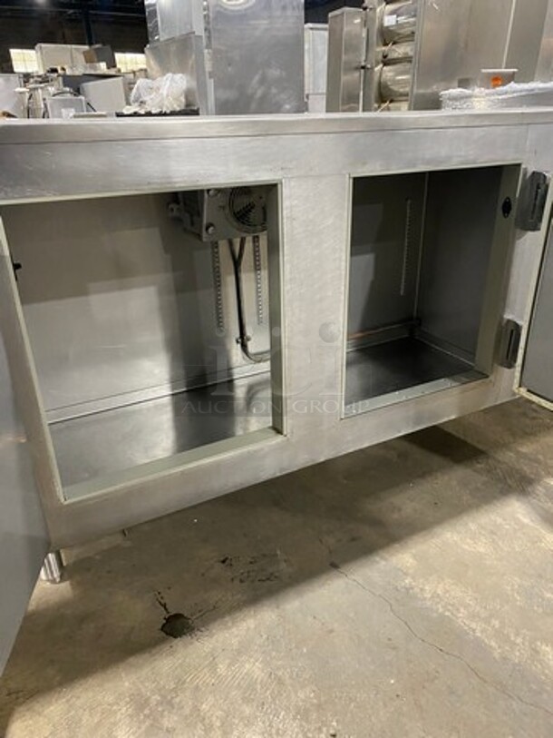 Peerless Of America All Stainless Steel Slim Style Commercial 2 Door Lowboy/ Worktop Cooler! Model  MU90 Seria; 18555! On Legs! 115V 1 Phase!  - Image 5 of 8