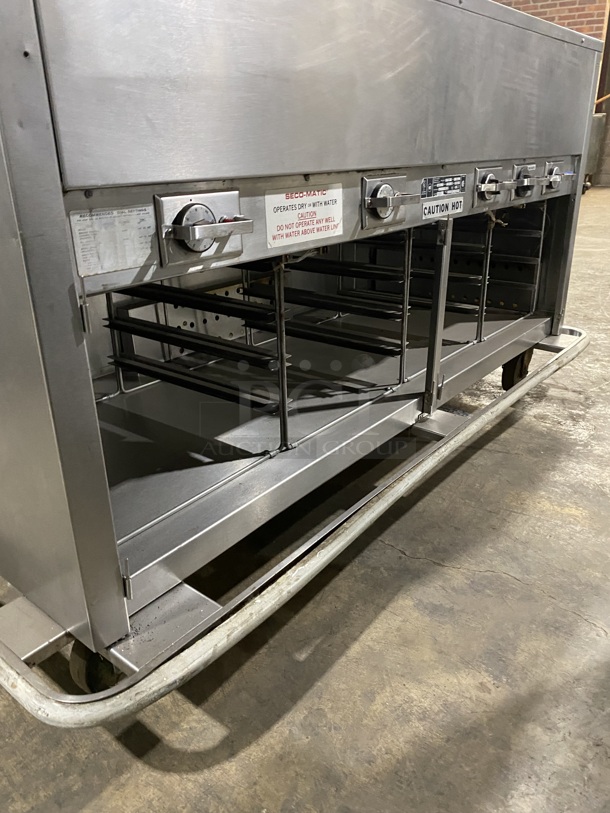 Seco Electric Powered All Stainless Steel 4 Compartment Steam Table! With Sneeze Guard! On Casters! - Image 7 of 12