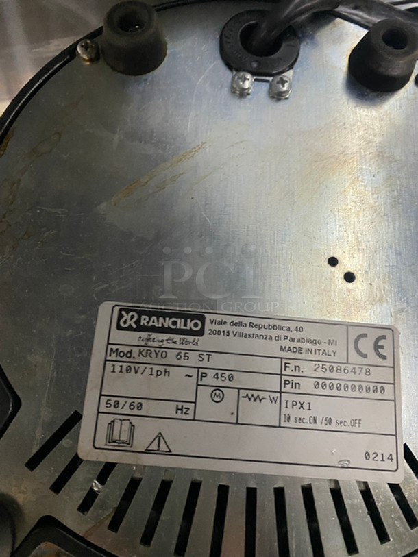 Rancilio Commercial Countertop Espresso/ Coffee Bean Grinder! Model: KRYO65ST SN: 25086478 110V 60HZ 1 Phase - Image 9 of 10