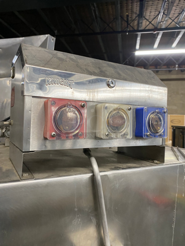 Knight Commercial Double Pass-Through Straight Dishwasher! All Stainless steel! On Legs! Model: KLE235D SN: D20226 115V 60HZ 1 Phase - Image 9 of 11