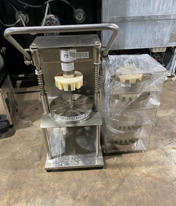 NICE! ALL ONE MONEY! Edible Arrangements Commercial Fruit/Vegetable Slicer/Cutter Machine! All Stainless Steel! With Slicer/Cutter Shape Attachments! Perfect For Edible Arrangements! - Image 1 of 9
