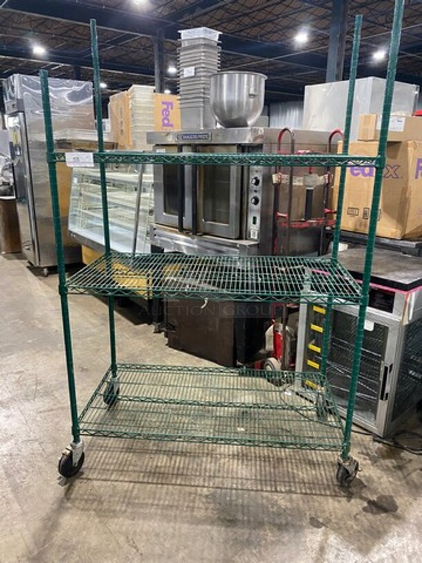 Metro 3 Tier Shelf! On Casters! BUYER MUST DISMANTLE! PCI CANNOT DISMANTLE FOR SHIPPING! PLEASE CONSIDER FREIGHT CHARGES! - Image 1 of 8