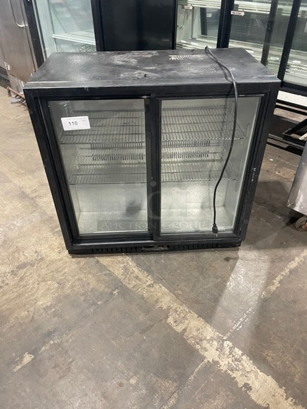 Commercial 2 Sliding Door Bar Back Cooler Merchandiser! With Sliding Doors! With Racks! 115V 1 Phase! - Image 1 of 7