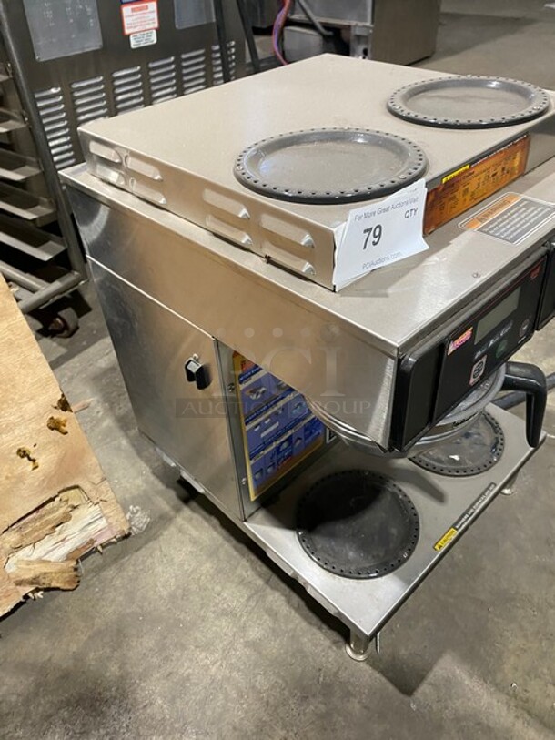 Bunn Commercial Countertop Dual Coffee Brewing Machine! With 4 Burners! All Stainless Steel! Model AXIOM2/2TWIN Serial AXTN012812! 120/208-240V 1Phase! - Image 3 of 8