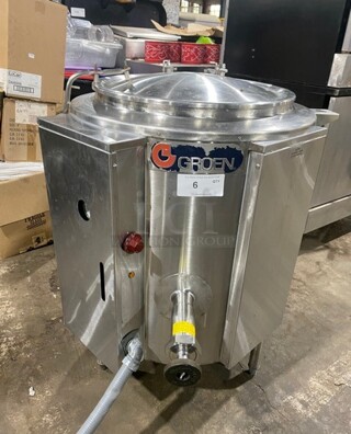 Amazing! 2014 Groen Commercial Electric Powered Jacketed Soup Kettle! All Stainless Steel! On Legs! Model: EE20 SN:94186 208V 3PH! Working When Removed! 