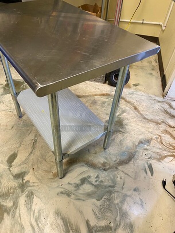 Hally Solid Stainless Steel Work Top/ Prep Table! With Storage Space Underneath! On Legs! - Image 2 of 7