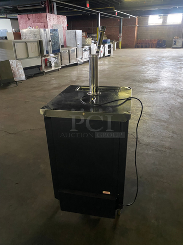 Beverage Air Commercial Refrigerated Single Tap Beer/Drink Dispenser! With Storage Area Underneath! With Poly Coated Rack! On Casters! Model: R134A SN: 4400624 115V 60HZ 1 Phase - Image 3 of 8