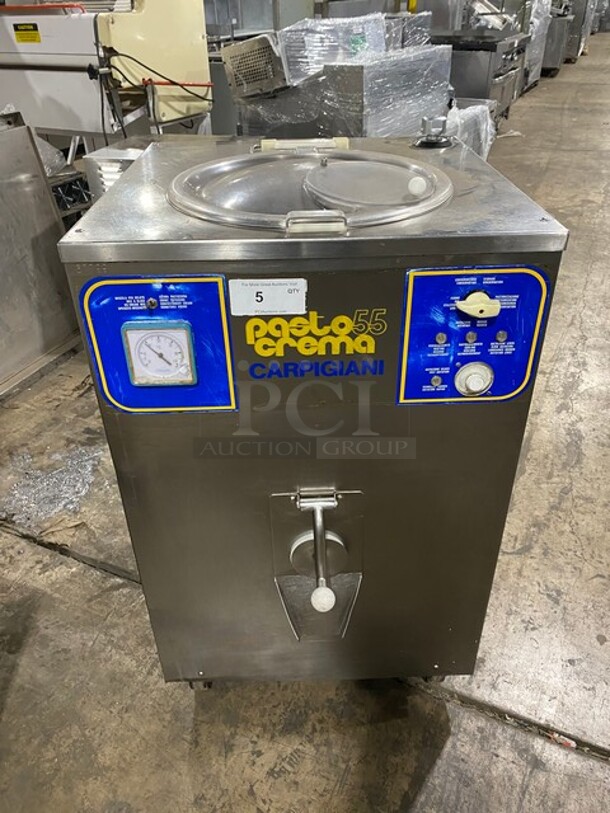 Carpigiani Commercial Floor Style Gelato Cream Cooker/Pasteurizer! All Stainless Steel! Model PASTOCREMA 55 SN: 387735! 220V 3 Phase! On Casters! - Image 1 of 10