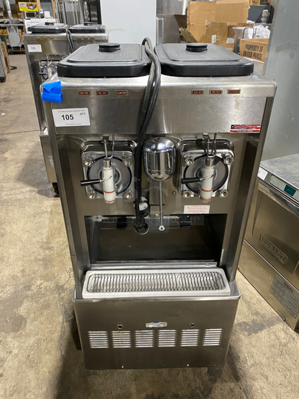 Taylor Commercial 2 Flavor Frosty/Coolatta/Slushie Making Machine! With Milkshake Mixing Attachment! All Stainless Steel! On Casters! Model: 342D27 SN: K6021043 208/230V 60HZ 1 Phase