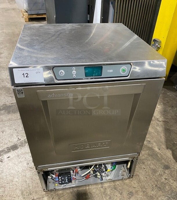 Hobart Stainless Steel Commercial Undercounter Dishwasher! MODEL LXER SN:231232507 208/240V 1PH