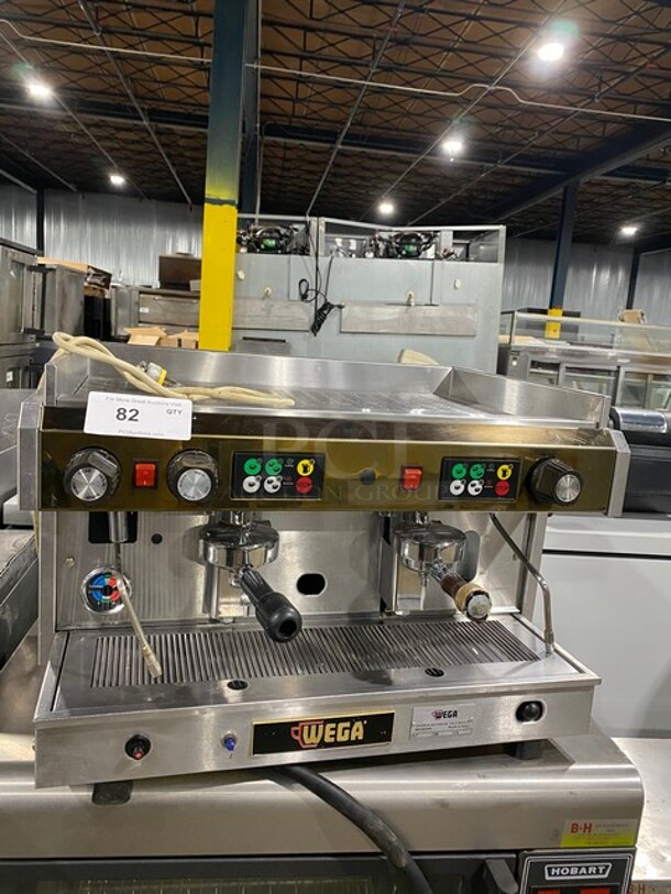 Wega Commercial Countertop Cappuccino/Espresso Machine! All Stainless Steel! Model: EVD2 SN: 104046 220V