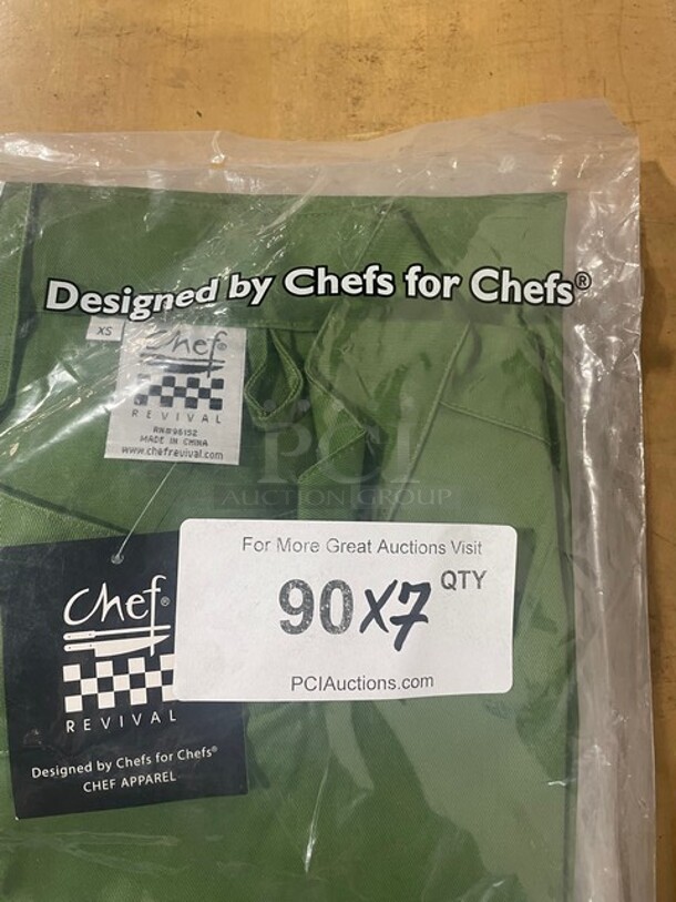 Chef Revival Cool Crew Fresh Mint Jacket! Snap Buttons! Size XS 7x Your Bid! - Image 3 of 5