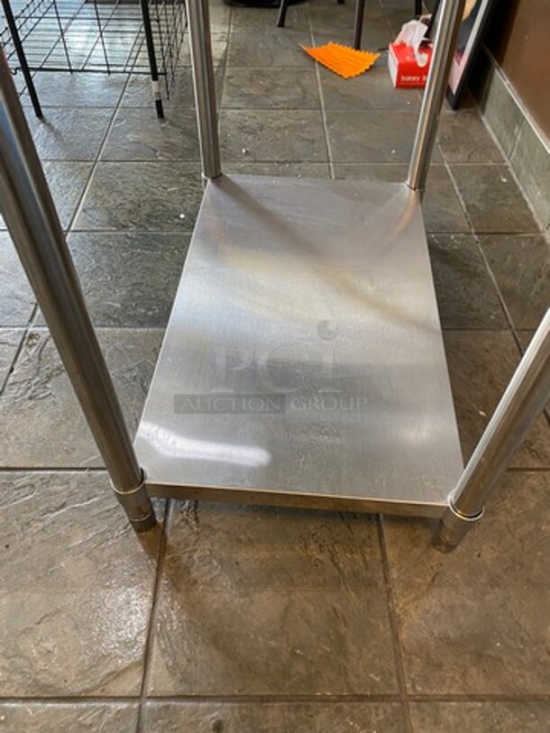 Solid Stainless Steel Work Top/ Prep Table! With Storage Space Underneath! On Legs! - Image 6 of 7