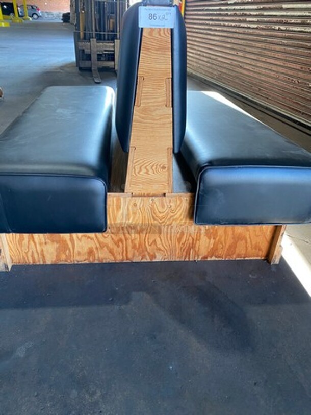 NEW! Dual Sided Black Cushioned Booth Seats! With Wooden Outline! Perfect For Center Placement! 2x Your Bid! - Image 6 of 6