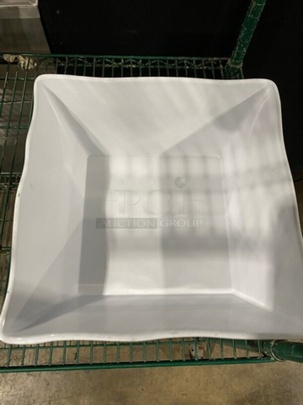 White Poly Square Salad Bowls! 11x Your Bid! - Image 3 of 7