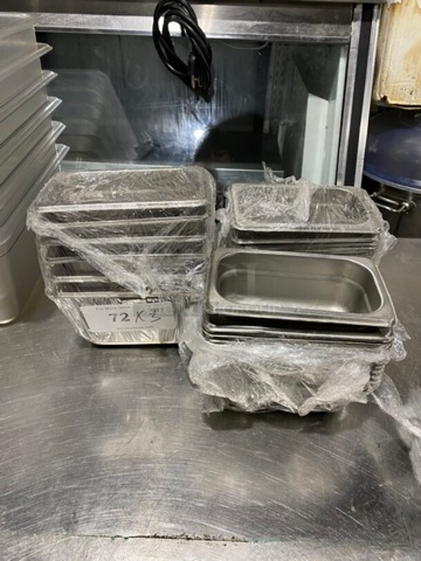 Commercial Steam Table/ Prep Table Food Pans! All Stainless Steel! 3x Your Bid! - Image 1 of 4