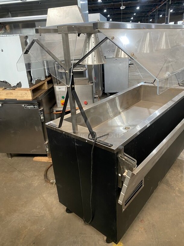 Vollrath Commercial Refrigerated Food Serving Station Counter/ Cold Pan! With Sneeze Guard! With Lowering Prep Line! Stainless Steel Body! On Casters! Model: R3871660 SN: B31500809205001 120V 60HZ 1 PH - Image 2 of 9