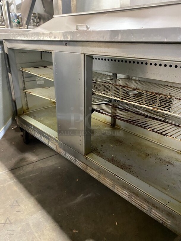 Beverage Air Commercial Refrigerated Sandwich Prep Table! With 2 Door Underneath Storage Space! With Poly Coated Racks! All Stainless Steel! On Casters! Model: SPE6012 115V 60HZ 1 Ph - Image 5 of 8