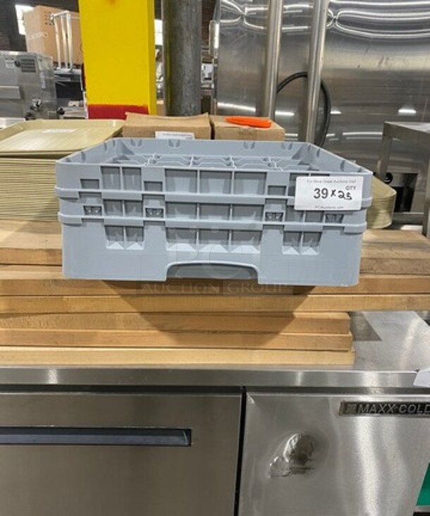 ALL ONE MONEY! Clear Glass Beer Drinking Glasses! Includes Poly Cup Crate! - Image 1 of 2