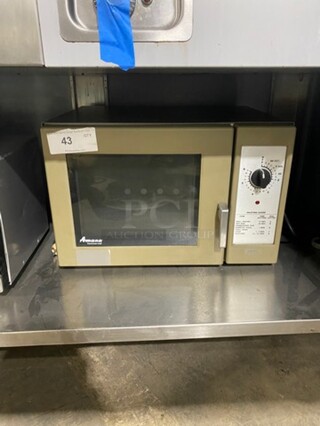 Amana Commercial Countertop Microwave Oven! Model: RCS10D SN: 11759468EL 120V