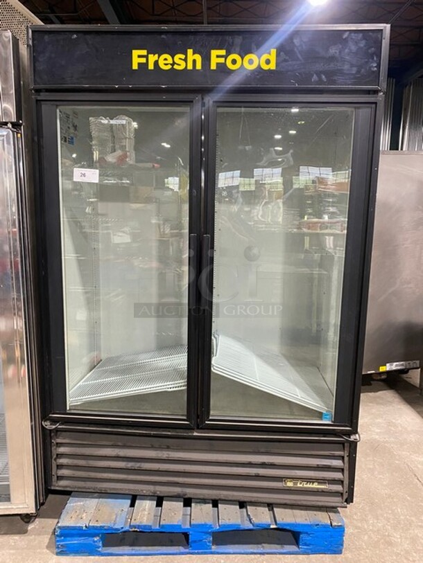 True 2 Door Reach In Cooler Merchandiser! With View Through Doors! With Poly Coated Racks! Model: GDM49 SN:7443104 115V 1PH - Image 1 of 7
