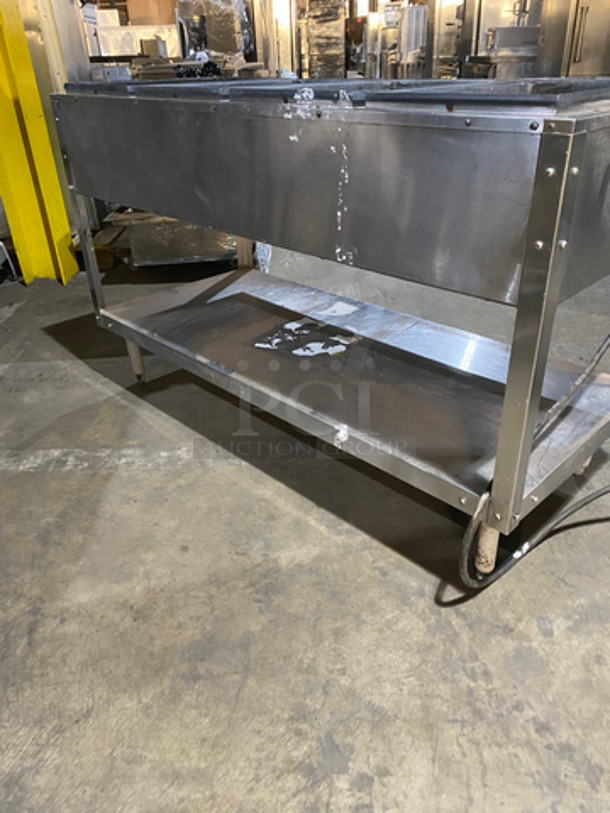 Serve Well By Vollrath Commercial Electric Powered 4 Bay Steam Table! With Storage Area Underneath! All Stainless Steel! On Legs! - Image 4 of 10