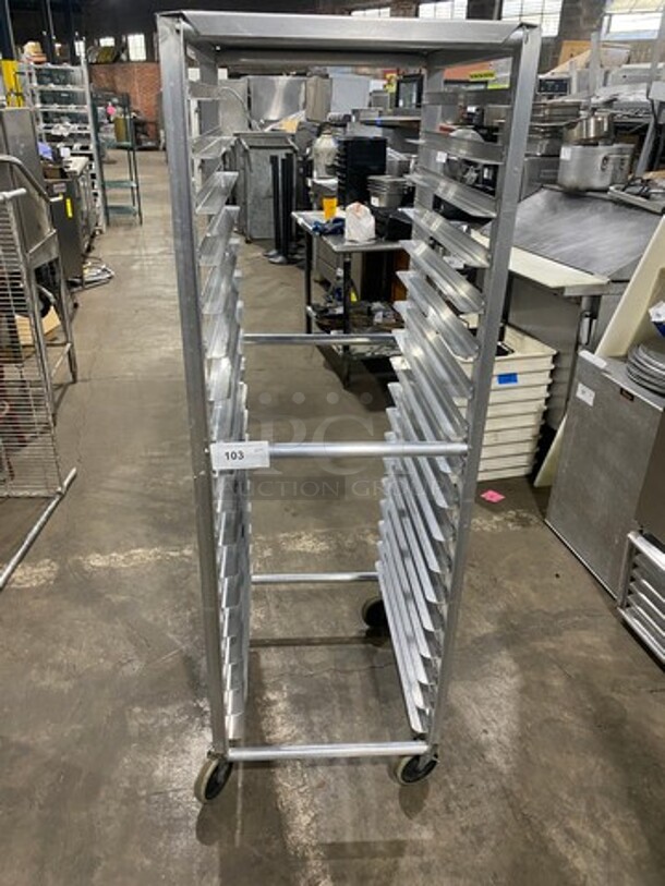 Metal Commercial Pan Transport Rack! On Casters! - Image 1 of 5