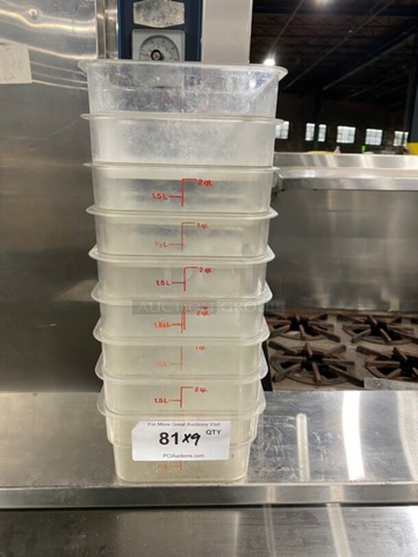 Cambro Clear Poly Food Containers! 9x Your Bid! - Image 1 of 7