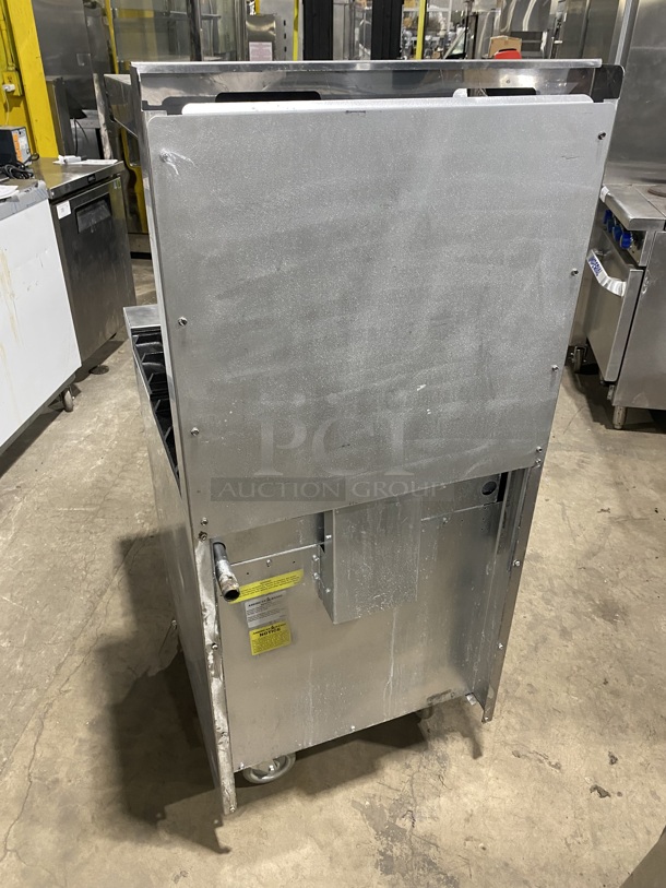 American Range AR-4 Stainless Steel Commercial Natural Gas Powered 4 burner Ranger W/ Oven and Back Splash! On Casters!  - Image 4 of 9