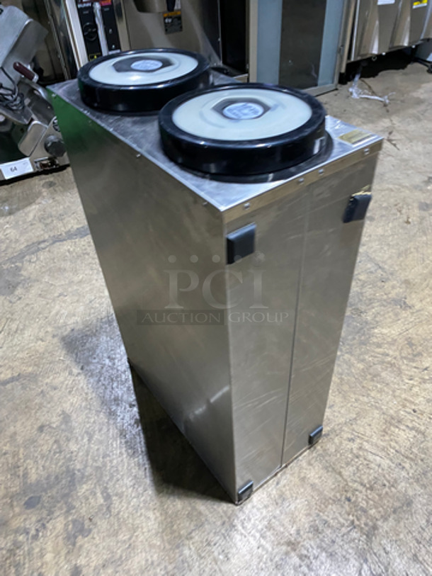 San Jamar Gourmet Commercial 2 Well Plate Dispenser! All Stainless Steel! - Image 3 of 4