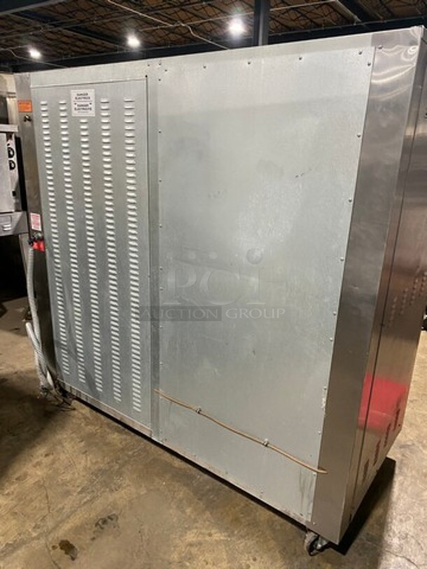 AMAZING! BEAUTIFUL!  Doyon Commercial Electric Powered Baking Oven And Proofer Oven Combo! With Steam Injection! With View Through Doors! With Metal Oven Racks! All Stainless Steel! On Casters! WORKING WHEN REMOVED! Model: JAOP12SL SN: 588350001212 208V 60HZ 3 Phase - Image 4 of 11