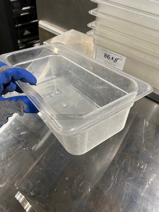 Cambro Clear Poly 1/3x4" Food Containers! 8x Your Bid! - Image 4 of 6