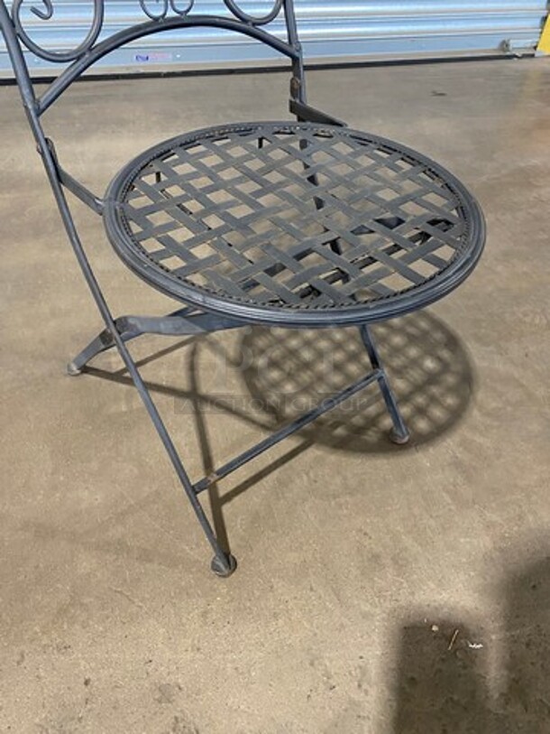 Black Metal Foldable Patio Chairs! 10x Your Bid! - Image 5 of 6