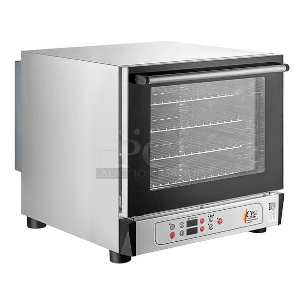 BRAND NEW SCRATCH & DENT! Cooking Performance Group Coh-D4-M Electric Digital Countertop 4 Tray Half Size Convection Oven With Steam Injection -208-240V, 2700W - Image 1 of 6