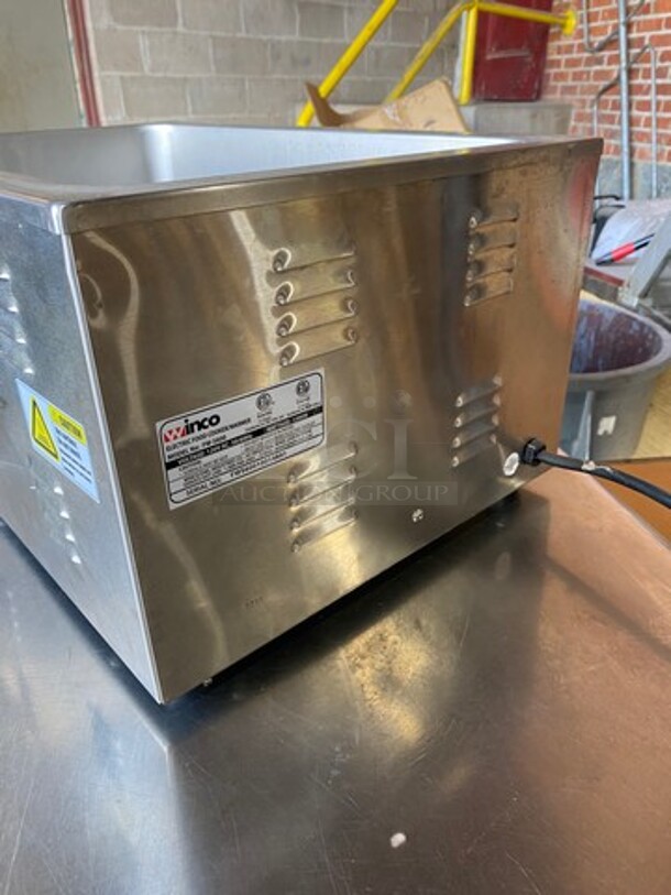 Winco Commercial Countertop Single Well Food Warmer! All Stainless Steel! Model: FWS600 SN: FWS60010014891 120V - Image 4 of 9