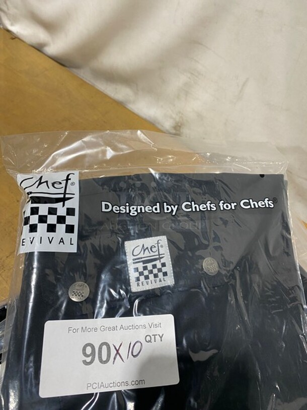 NEW! Chef Revival XS Black Chef Coats! 10X Your Bid!  - Image 5 of 5