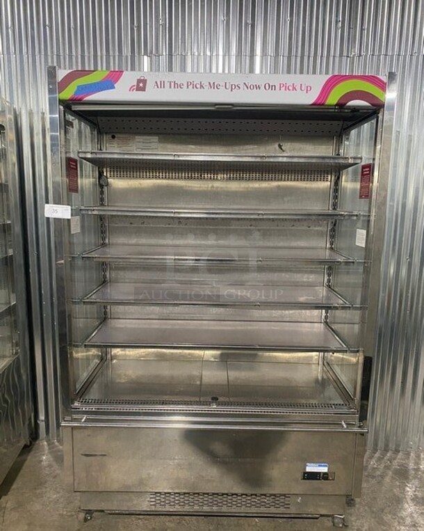 Karlos 200 UL Stainless Steel Commercial Refrigerated Grab N Go Open Merchandiser! On Casters! SN: 48219 230V - Image 1 of 10
