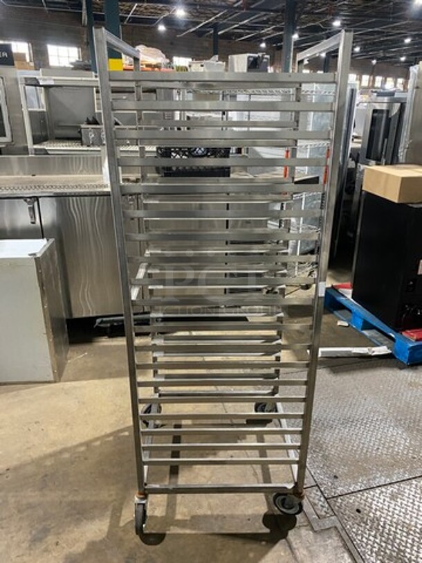 Channel Metal Commercial Pan Transport Rack! On Casters! - Image 2 of 6
