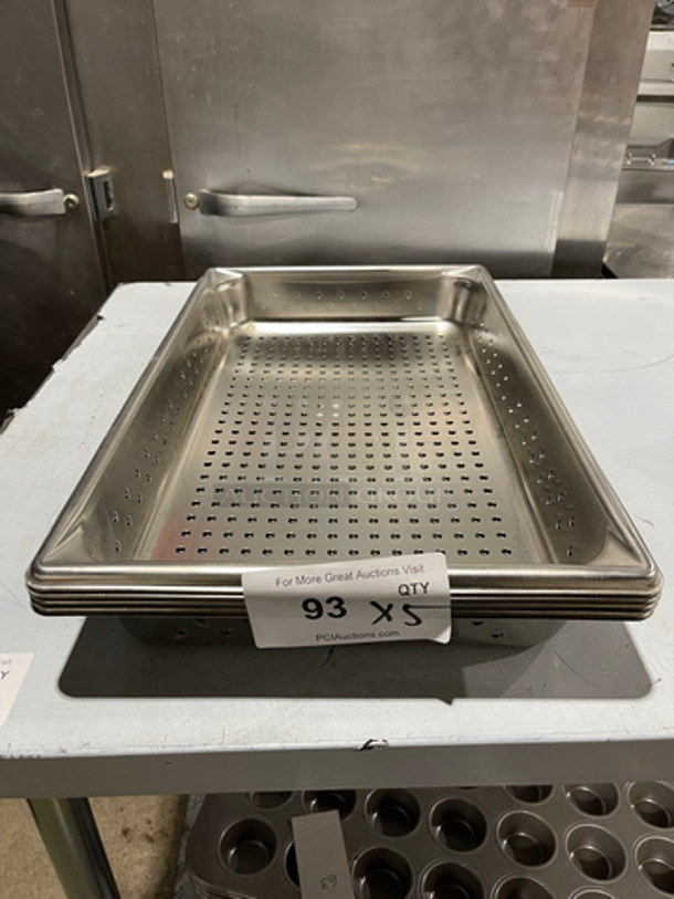 NEW! Stainless Steel Perforated Food Pans! 5x Your Bid!