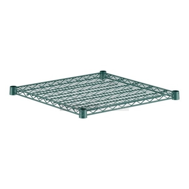 BRAND NEW SCRATCH & DENT! Regency 24" x 24" NSF Green Epoxy Wire Shelf. IN BOX!! 4 In Total.  - Image 1 of 5