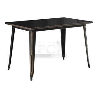 BRAND NEW IN THE ORIGINAL PACKAGING!! Lancaster Table & Seating Alloy Series 48" x 30" Copper Standard Height Outdoor Table. 