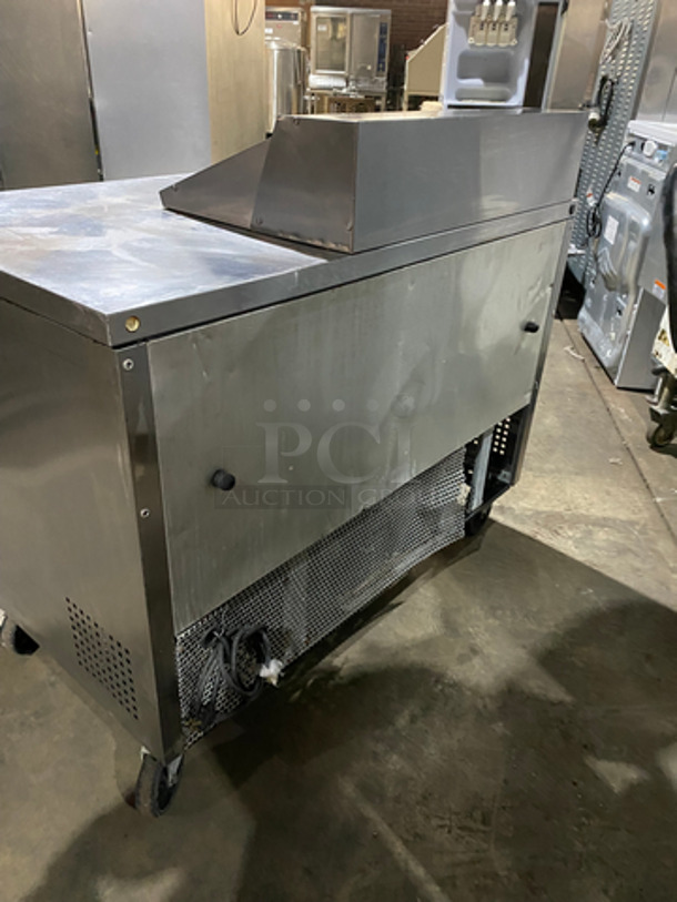 NICE! True Commercial Refrigerated Sandwich Prep Table! With 2 Door Underneath Storage Space! All Stainless Steel! On Casters! Model: TSSU4808 SN: 7493962 115V 60Hz 1 Phase - Image 4 of 9