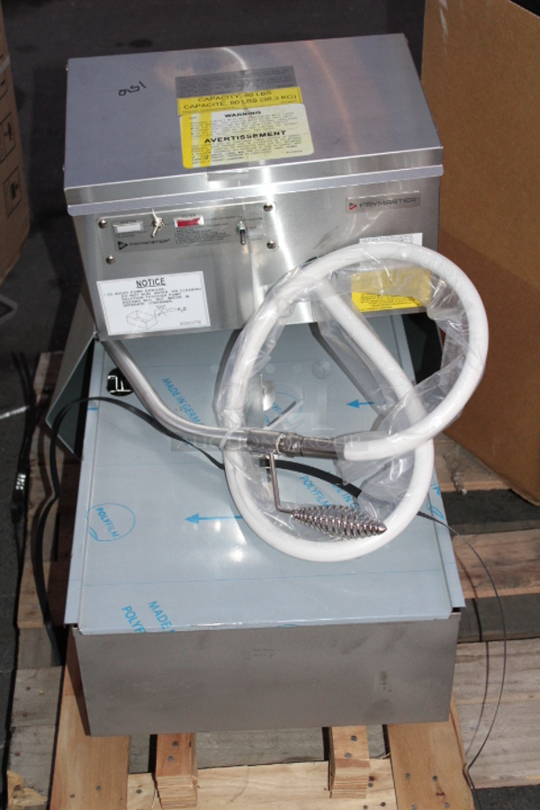 BRAND NEW SCRATCH & DENT! Frymaster PF80R 80 lb. Portable Fryer Oil Filter with Reversible Pump - 120V, 1/3 hp. Unit is dented on the left and right side panels. S/N: 2405YA0036 17-1/4x30-1/4x24-3/4 - Image 11 of 11