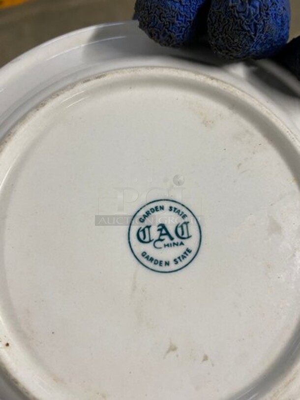 ALL ONE MONEY! DAD White Ceramic Plates! Includes Metro Dish Transport Cart! On Casters! - Image 6 of 7