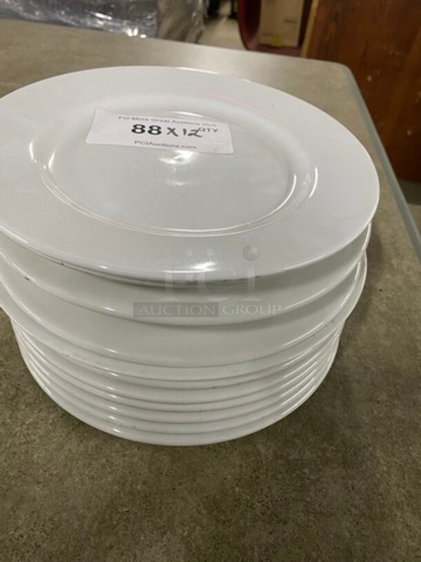 White Ceramic Serving Plates! 12x Your Bid! - Image 2 of 5
