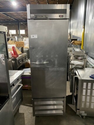 Beverage Air Commercial Single Door Reach-In Cooler! With Poly Coated Racks! Solid Stainless Steel! On Casters! Model: KR241AS