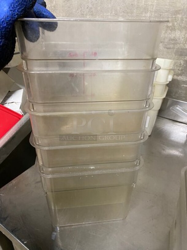 Cambro 6Qt Clear Poly Food Containers! 5x Your Bid! - Image 2 of 6