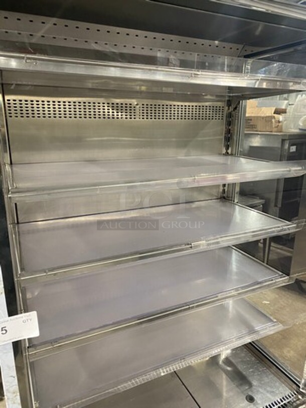 Grab N'Go Open Refrigerated Display Cooler Merchandiser! With Night Cover! Stainless Steel! On Casters! - Image 5 of 9